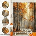 thumbnail image 5 of Fall Shower Curtain Fall Forest Bathroom Shower Curtain Autumn Forest River Fabric Shower Curtains Bathtub Decor with 12 Hooks 72 X 72 Inch, 5 of 5