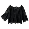 thumbnail image 4 of Rhuody Going Out Tops For Women Short Sleeve Oktoberfest Crop Top Round Neck Regular Fit Solid Color Casual Tops Casual Women'S Clothing Black, 4 of 9