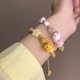 thumbnail image 5 of Pulsera creativa de cerámica con cuentas de gato, brazalete de cuerda ajustable, pulseras Kawaii de la amistad con cuentas de gato, venta al por mayor, 5 of 5