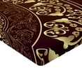 thumbnail image 2 of Ambesonne Mandala Fitted Sheet, Vintage, Full Size, Burgundy Yellow, 2 of 3