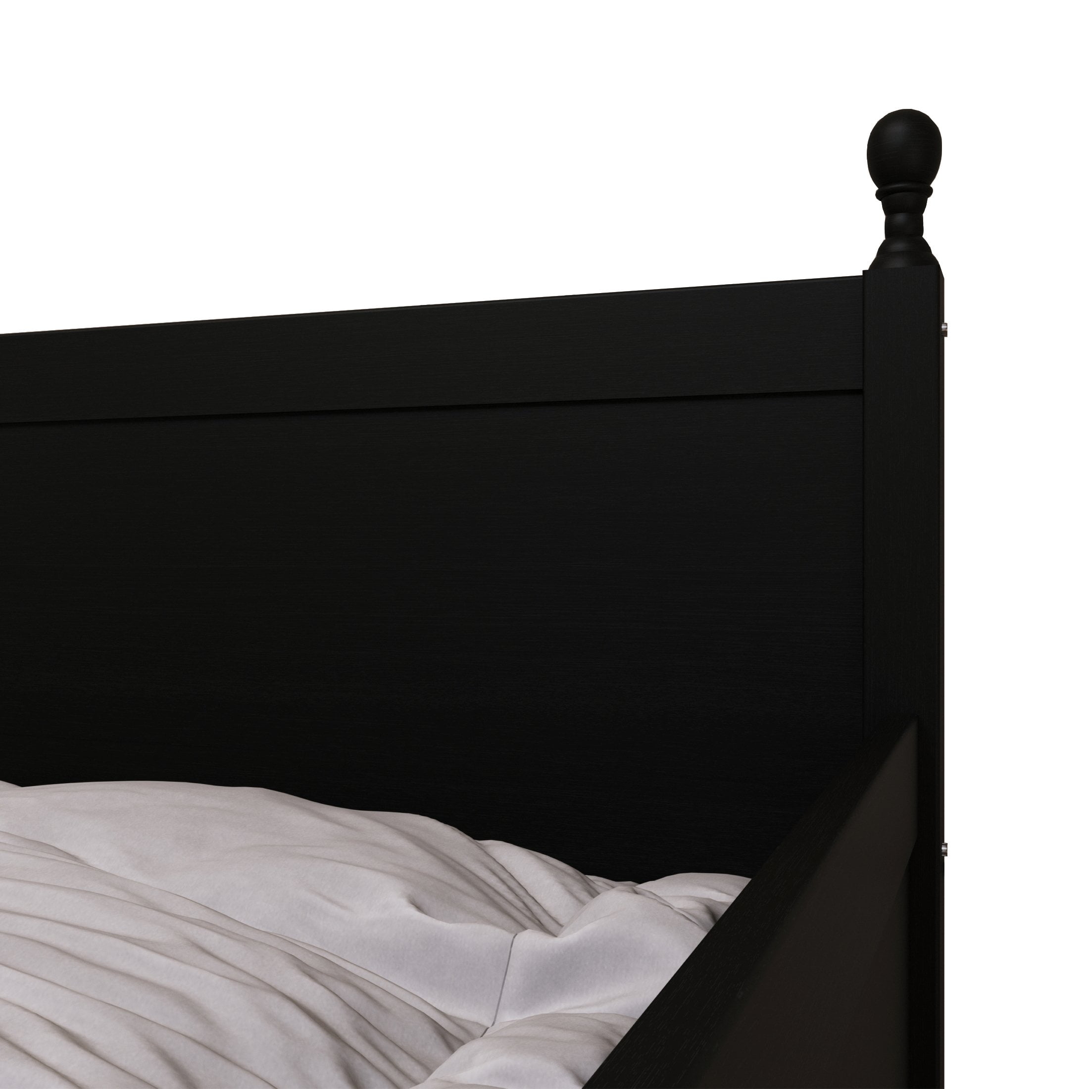 Castle Place Mid-Century Expandable Twin Size Wooden Daybed with Trundle, Black