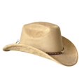 thumbnail image 4 of RUINIXCW Western Cowboy Hat for Men Women Cowgirl Hat Classic Felt Roll Up Fedora Hat with Leather Buckle Belt Wide Brim Jazz Hat Themed Party Cap Wedding Party Costume, 4 of 9
