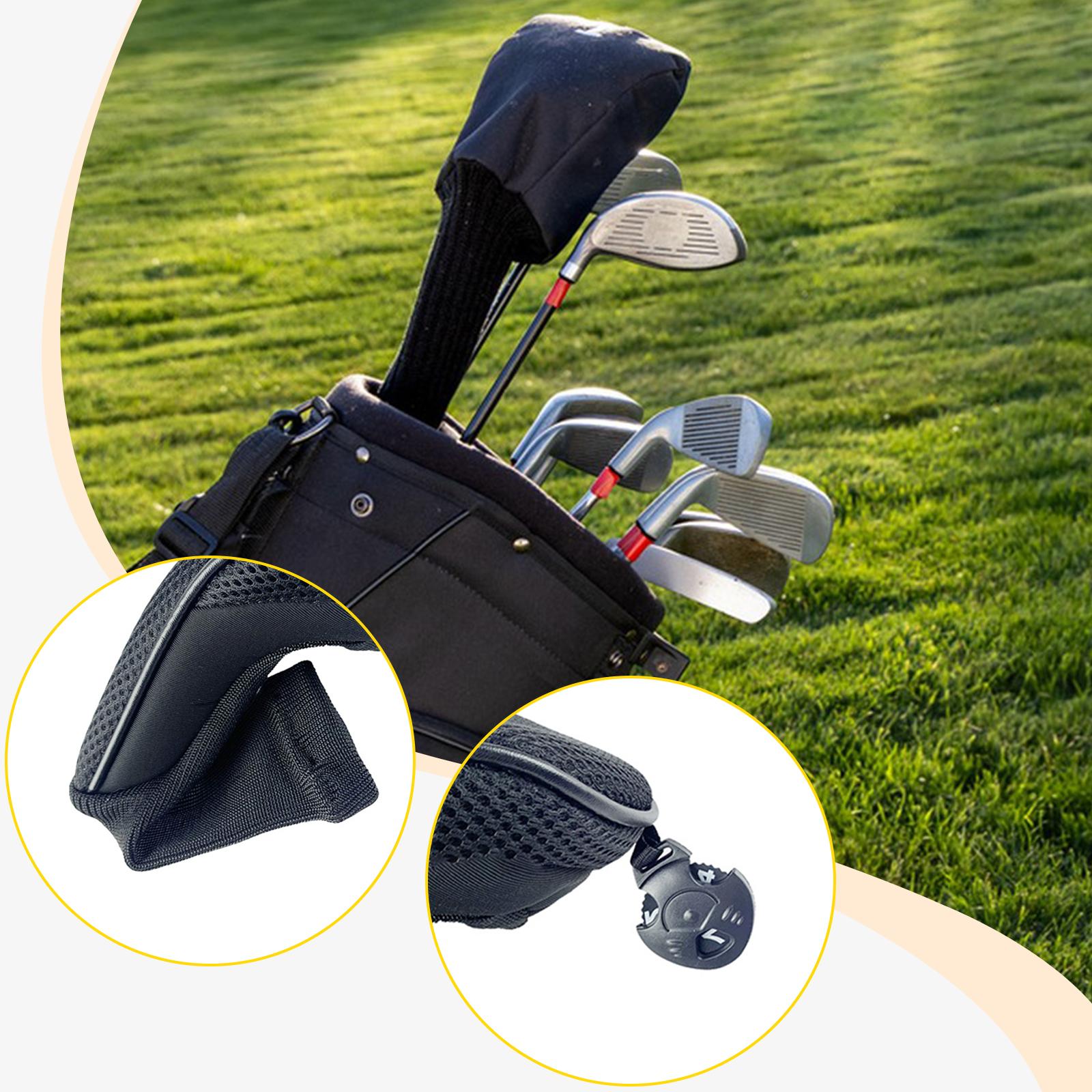 2 Pieces Golf Hybrid Club Cover Protective Sleeve Wear Resistant Polyester Golfers Portable Training Supplies