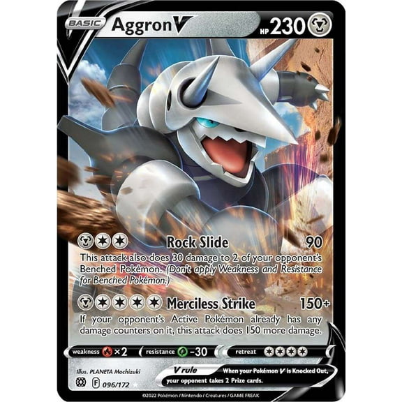 Pokemon Brilliant Stars Aggron V #96