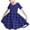 Blue, variant on Odeerbi Toddler Girls Summer A-Line Dress Cute Plaid Swing Dress Toddler Kids Short Sleeve Stretchy Dress Toddler Girls Clothes