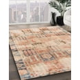 thumbnail image 3 of Ahgly Company Machine Washable Indoor Rectangle Abstract Tangerine Pink Area Rugs, 7' x 10', 3 of 7