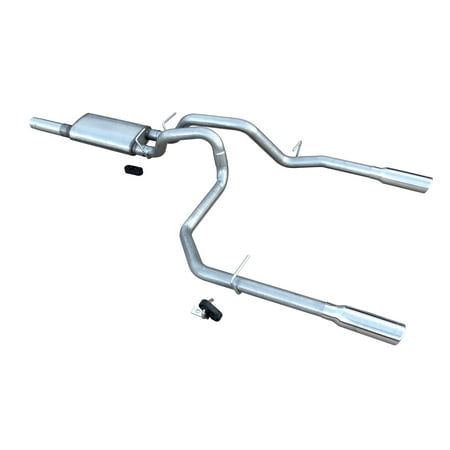 Pypes Performance Exhaust SGT30V Violator Series Cat Back Exhaust System; Split Rear Dual Exit; 3 in. Intermediate And 2.5 in. Tail Pipe; Violator Muffler/Hardware/3.5 in. Polished Tips Incl.;