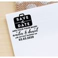 thumbnail image 3 of Printtoo Personalized Black Self Inking Save The Date Rubber Heavy Duty Stamp Getting Married Round Custom&nbsp;Stamper-45 mm, 3 of 6