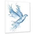 thumbnail image 2 of Designart 'Dove from Water Splashes' Metal Wall Art, 2 of 3
