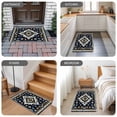 thumbnail image 6 of Boho Navy Blue Door Mat&nbsp;Indoor Outdoor Entrance, Non Slip Small Rug for Kitchen Bathroom Entryway Rug, Ethnic Geometric Southwestern Retro Washable Doormat Floor Mat for Office 18x30 Inch, 6 of 8
