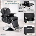 thumbnail image 4 of Sillón de barbería Nanofort robusto ajustable hasta 129 cm Negro, 4 of 10