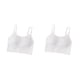 thumbnail image 4 of Minnieouse Señora Tank Crop Top Bra Lencería sexy Transpirable Cómoda Ropa interior sin costuras Bralette Color sólido Deportes finos Blanco 2Conjunto, 4 of 6
