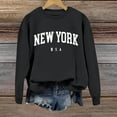 thumbnail image 3 of New Women's Printed Round Neck Pullover Street Long Sleeve Pullover Hoodie Dark Sweatshirt Women Hoodie Jumpsuits Women plus Size Light Pullover Sweatshirt Women Junior Outfit Full Zip Sports Jacket, 3 of 5