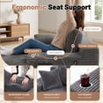 thumbnail image 5 of 66 Inch Chaise Lounge Chair for Indoor Use, Oversized Corduroy Upholstered Boneless Sofa Bed, Deep Seat Sleeper Couch, No Assembly Required，800lb Support gray, 5 of 9