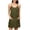 Army Green, variant on ZyeKqe Sleeveless Nightgown for Women Spaghetti Strap Crewneck Stretch Lightweight Casual Comfy Loungewear Mini Dress with Pockets