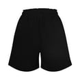 thumbnail image 4 of BSDJILFG Summer Shorts for Women Drawstring Elastic Waist Athletic Short Ribbed Knit Shorts Stretchy Loose Wide-Leg Beach Shorts with Pockets, 4 of 7