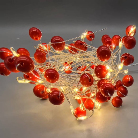 Guirnalda de luces navideñas | Luces de hadas para decoraciones navideñas y de bodas | Iluminación decorativa para interiores y exteriores con cuentas impermeables
