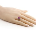 thumbnail image 4 of Gem Stone King 2.36 Ct Oval Pink Created Sapphire 925 Sterling Silver Ring (Size 5), 4 of 4