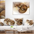 thumbnail image 4 of Designart Abstract Brown Spiral Texture - Abstract Throw Pillow - 18x18, 4 of 5