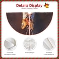 thumbnail image 3 of Daiia Fox Run On Orange Autumn Gress Meadow Drawing Merry Christmas Tree Skirt , Xmas Large Lace-up Tree Skirt, Santa Snowflakes Rustic Home Decorations New Year Party Farmhouse Decor-30", 3 of 6
