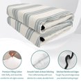thumbnail image 4 of Queen Quilt Set 90''x96'', Blue Striped Lightweight Summer Bedspread Coverlet Set with 2 Pillow Shams, Modern Stripes Farmhouse Breathable All Season Quilt Bedding for Bedroom/Guest Room, 4 of 9