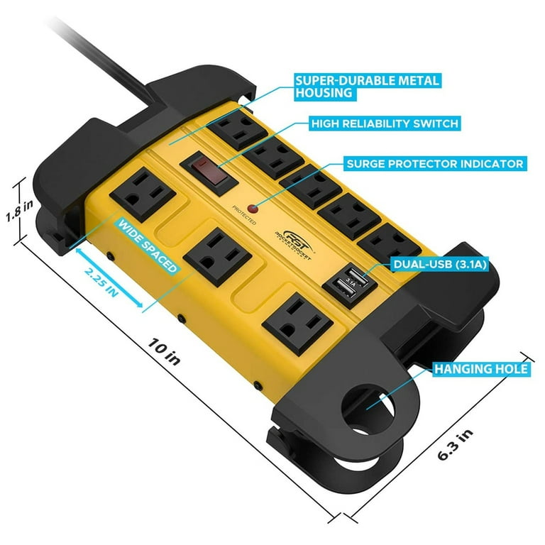 Best Buy: Practecol 8-Outlet Power Strip with Remote POWSTR-001