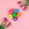 thumbnail image 2 of Northlight 6ct Springtime Easter Eggs with Painted Designs 3.25”, 2 of 8