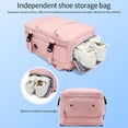 thumbnail image 2 of TFixol Sac à Dos de Voyage Imperméable à Grande Capacité avec Port USB, Compartiment Séparé pour Chaussures et Conception Multifonctionnelle pour Affaires, Sports et Activités de Plein Air - Rose, 2 of 6