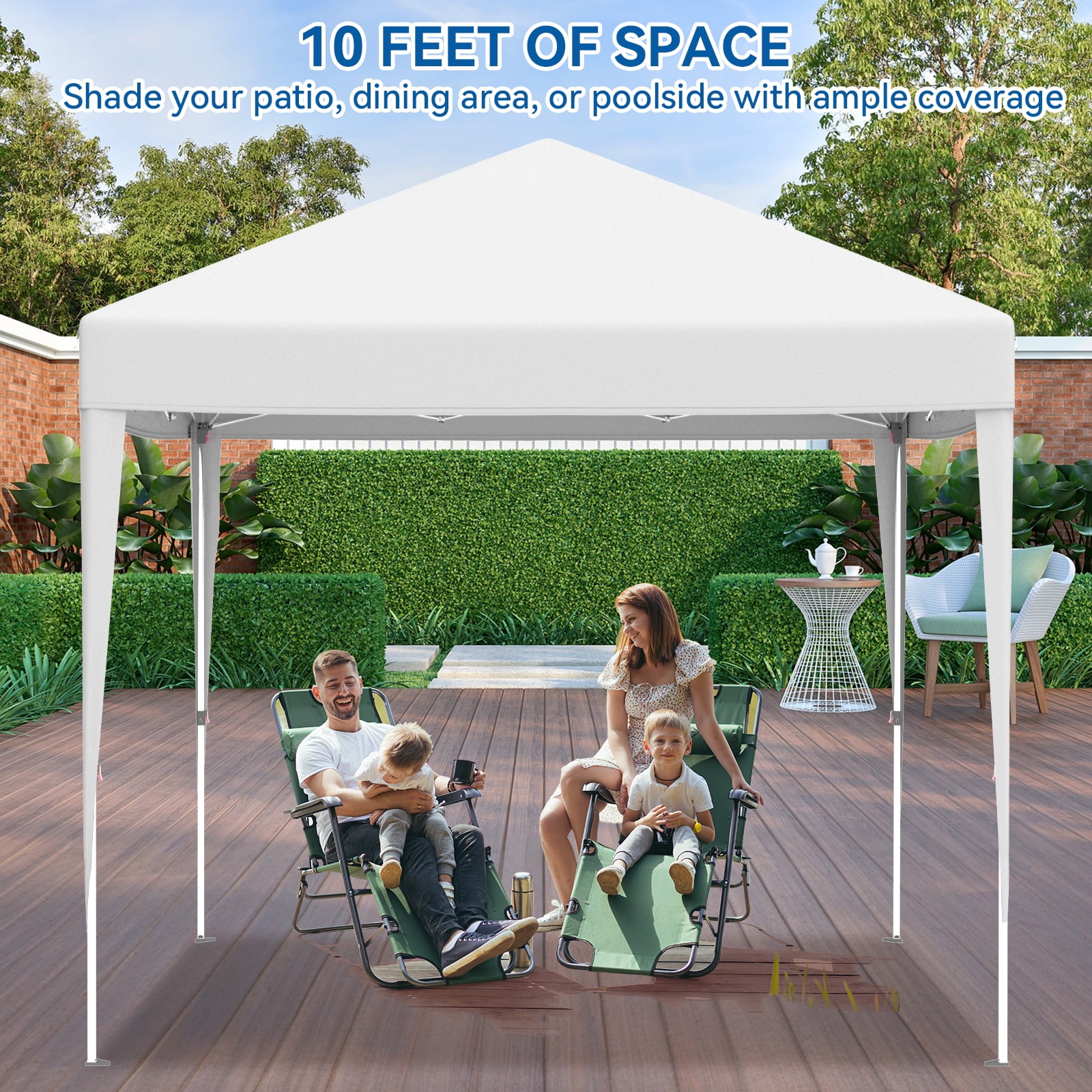 VECUKTY 10x10ft Easy Pop Up Canopy Tent with Zip Sidewalls VECUKTY 10x10ft Easy Pop Up Canopy Tent with Zip Sidewalls