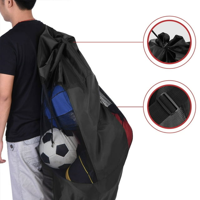 Ball Storage Bag, Storage Bag Basketball Mesh Bag, Waterproof Portable Mesh Drawstring Outdoor Sports For Men Volleyball Soccer Basketball