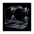 thumbnail image 4 of Window Bird Feeders with Strong Suction Cups, Clear for Outside,Bird House with 2 Compartment Removable Tray, 4 of 7