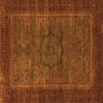 thumbnail image 1 of Ahgly Company Indoor Square Abstract Orange Modern Area Rugs, 6' Square, 1 of 4