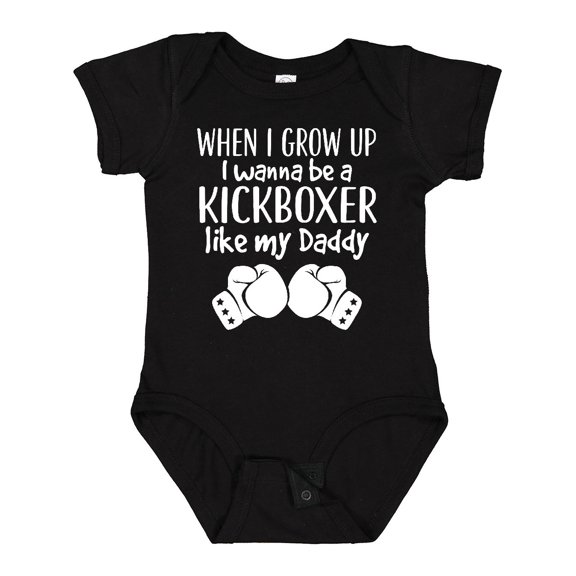Inktastic Kickboxing Future Kickboxer Like Daddy Boys or Girls Baby Bodysuit