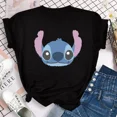thumbnail image 3 of Ropa para niños kawaii Ohana Stitch Disney Lilo Stitch dibujos animados niños camisetas de algodón camisetas de verano camisetas blancas y negras, 3 of 5