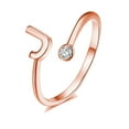 thumbnail image 1 of Heliisoer Fashion 26 English Letter Opening Rings Zircon Girls Retro Jewelry Gift, 1 of 1
