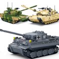 thumbnail image 2 of Bloques de construcción de tanque militar Tiger Panzer, modelo alemán M1A2 de la Segunda Guerra Mundial, figura de soldado del ejército, juguetes de construcción de la Segunda Guerra Mundial, 2023, 2 of 4