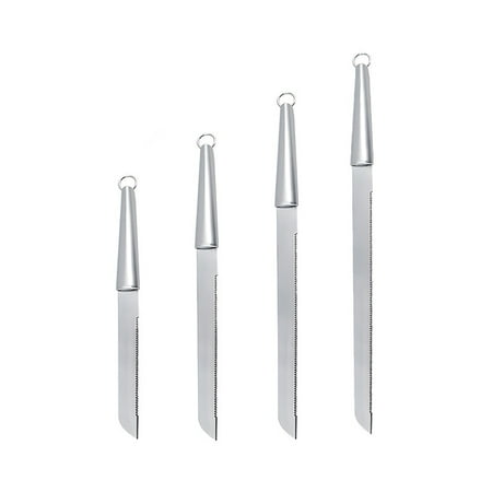 

Set for 2 Cute Cooking Stuff Kitchen Never Dull Set Top Chef Cutlery Set Kitchen Stuff for Cooking Kitchen Appliance Set Cake And Bread Tool All Stainless Steel. Available In 8/10/12/14 Inches.