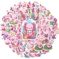 thumbnail image 2 of 35pcs-50pcs Cute Axolotl Sticker Pack Pink Cartoon Stickers for Laptops Suitcase Phone, 2 of 9