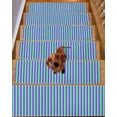 thumbnail image 2 of Blue Striped Stair Treads Non Slip for Steps Simple Purple Stripes Modern Style 10 Pcs Reusable Adhesive Stair Runner Mats for Dogs Elders Carpet Treads Rugs for Staircase 8x30 In, 2 of 7