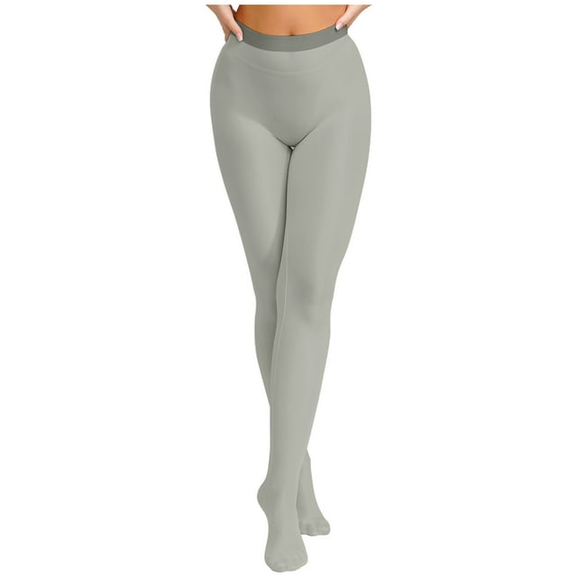 Manyakai Bas Ultra Fins Brillants Sans Couture en Nylon Transparent Gris m