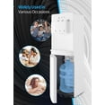 thumbnail image 2 of Muhub Cold & Hot Water Cooler Dispenser, White Bottom Loading Water Cooler Dispenser, Holds 3 or 5 Gallon Bottle, Anti-Scalding Design and Storage Cabinet, Child Safety Lock for Home, Office Use, 2 of 8
