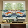 thumbnail image 4 of Yayeee Kitchen Curtains Set of 2 Light Filtering 57"x36" Over Sink Window Panels, Goldfish Bowl, 4 of 7