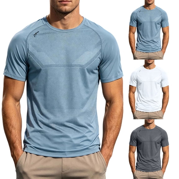 Vetsdori Short Sleeve T-Shirts for Men Breathable Summer Pullover Quick-dry Printed Casual Stylish Mens Tops Sport