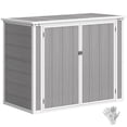 thumbnail image 1 of Outsunny 41 Cu. Ft. Outdoor Storage Shed, Storage Box w/ Chain Lid, Grey, 1 of 10