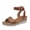 Brown, variant on Women's Platform Espadrilles Wedge Sandals Ankle Strap Comfortable Open Toe Slides Low Heel Slip on Dressy Summer Shoes Black 8