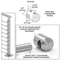 thumbnail image 3 of CRL CBR7BS 316 Brushed Stainless Right End Standoff Connector (Flat Back), 3 of 8