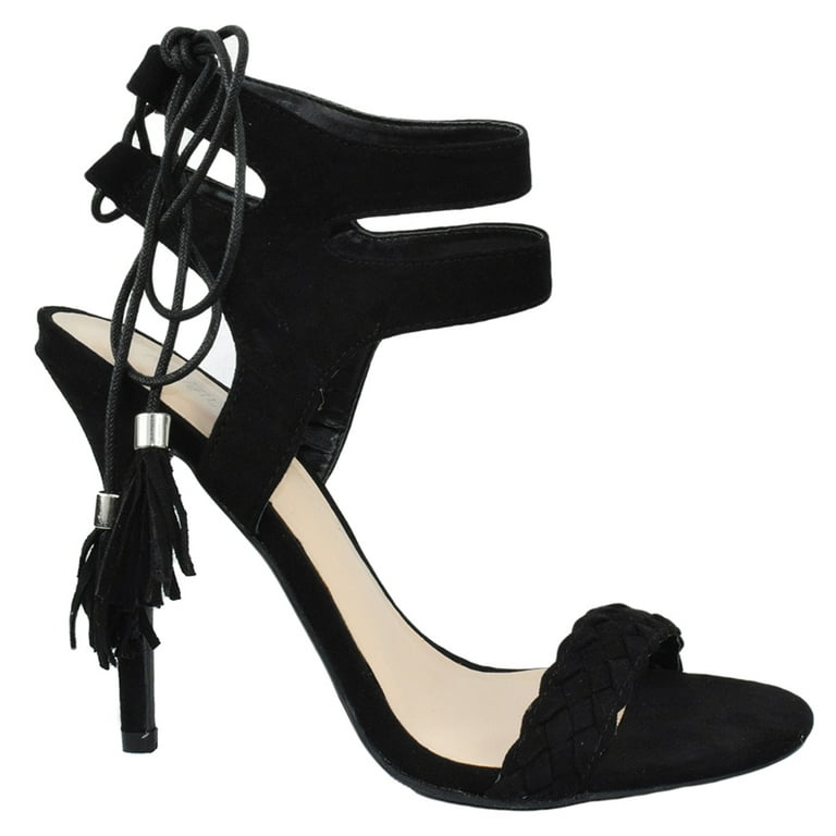 Adelle faux fur hot sale heeled sandal