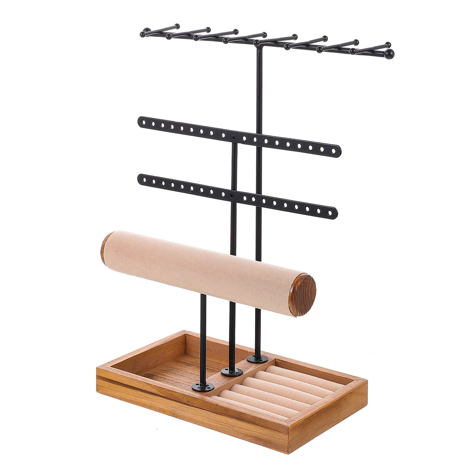 Necklace Holder Multiuse Necklace Stand Decorative Jewelry Holder Wood