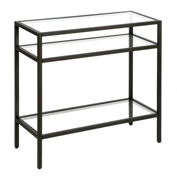 Evelyn&Zoe Sivil 24" Wide Rectangular Side Table, Blackened Bronze