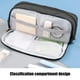 thumbnail image 5 of Estuche de Tela de Gran Capacidad para Material Escolar | Estuche para Bolígrafos para Estudiantes | Doble Apertura | Negro | 23,5 X 9,5 X 5,5 Cm | Impermeable | 3 Compartimentos | Multifuncional | I, 5 of 6